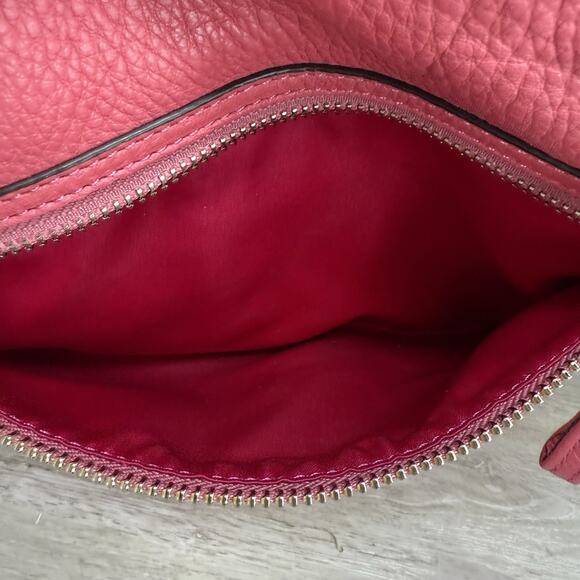 Coach M1220-23441 Poppy Rose Pink Pebbled Leather Handbag Tote - Picture 5 of 11